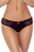 String dentelle noire élégant floral femme coupe classique taille basse doublure coton confort luxueux