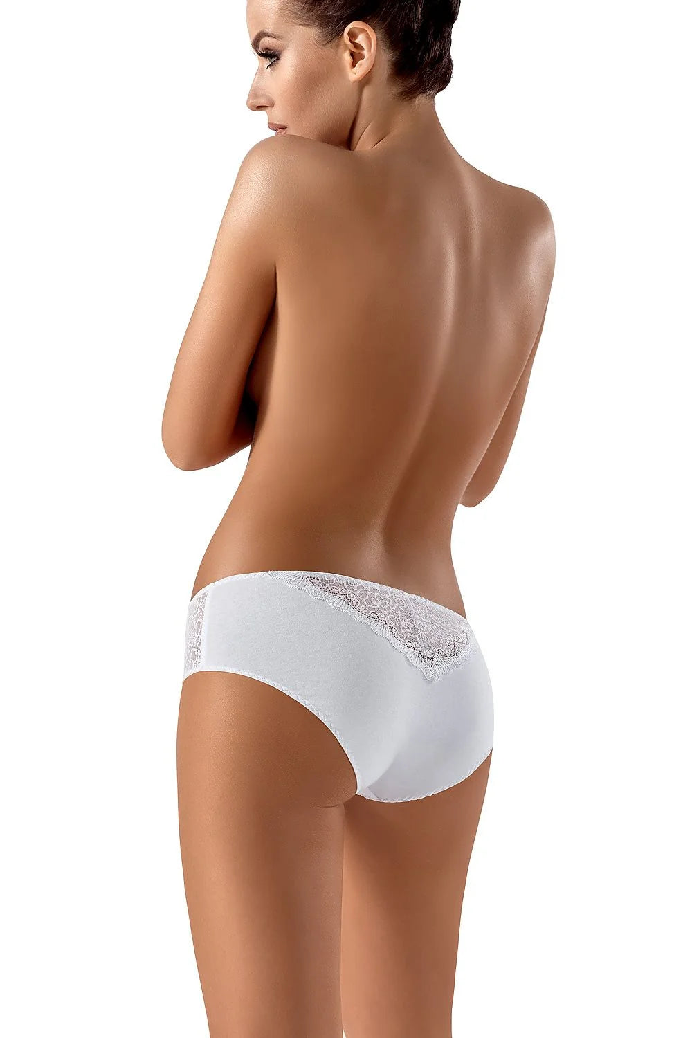 Culottes Babell en coton élasthanne dentelle blanche coupe midi féminine confortable taille élastique lingerie femmes