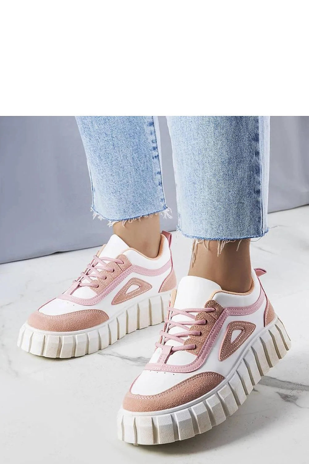 Baskets plates-forme pour femmes mode tendances 2023 design moderne couleur pastel confortable textile cuir synthétique