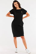 Robe de jour Infinite You été manches courtes élégante confortable coton élasthanne taille ajustable femme