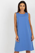 Robe de jour sans manches Och Bella en polyester, style moderne, couleur bleue, femme