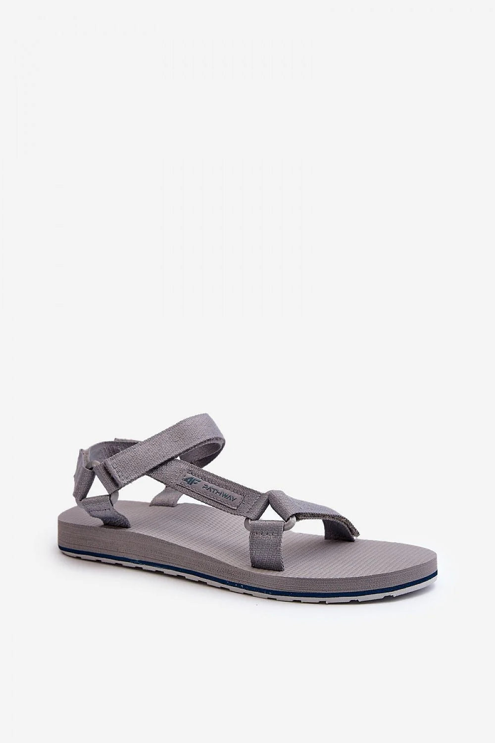 Sandales femmes style minimaliste synthétique gris ajustables velcro confort outdoor été 2023