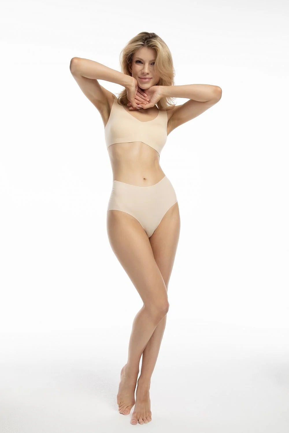 Ensemble de lingerie féminine sans couture Julimex soutien-gorge culotte taille haute confort moderne style épuré