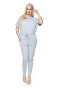 Combinaison Pee Ka Boo Femme Design Moderne Décontracté Tissu Doux Confortable Gris Clair Occasions Multiples