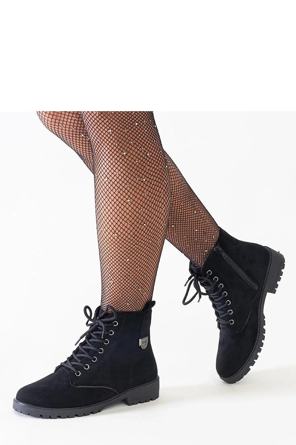 Bottines noires en suède pour femme, style combat, talon plat, doublure chaude, résistant à la pluie et à la neige, occasion quotidienne et habillée