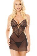 L'ensemble sexy Soft Line Collection lingerie féminine élégante dentelle tulle noir ajusté bretelles réglables romantique