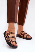 Sandales femmes style décontracté motif léopard sangles ajustables confort tout le jour été promenades vacances