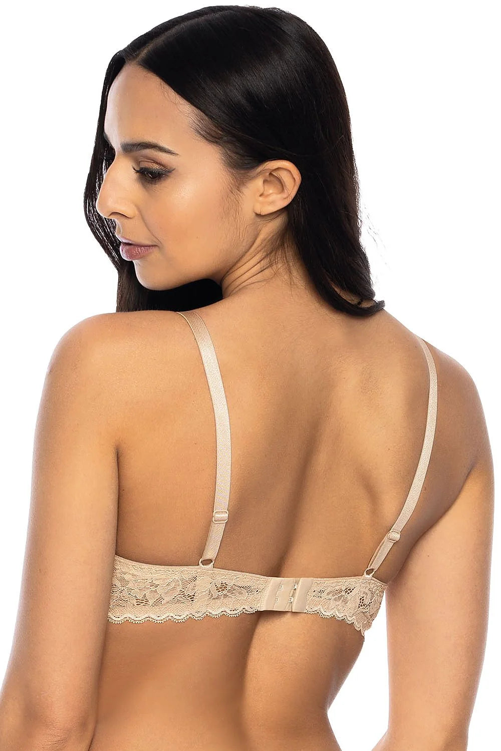 soutien gorge pushup microfibre nude bretelles ajustables dentelle moderne coupe épurée bonnets préformés rembourrés armatures galbant invisible satiné confortable femmes