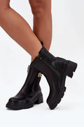 bottines chelsea femme simili cuir noir tigecourte zipintérieur empiècementélastique fourruresynthétique doublurechaude plateformecrampons semelleantidérapante talonbloc5cm tiretterarrière détaildoré