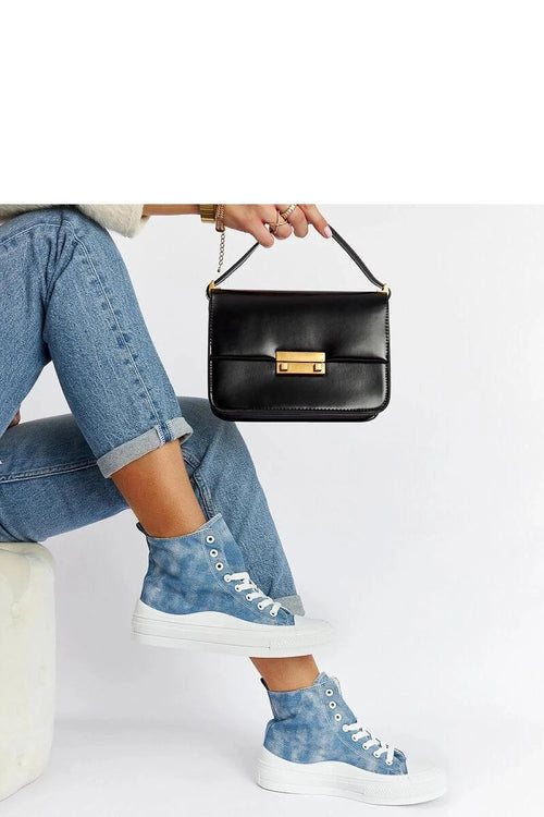 Baskets femmes mode urbaine style montantes bleu denim tissu respirant semelle caoutchouc confortable été 2023