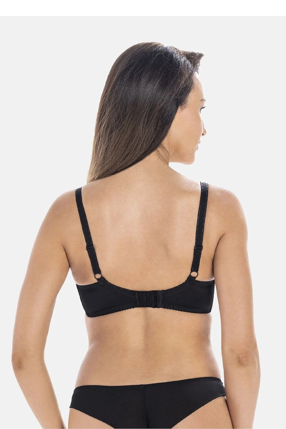Soutien-gorge semi-rigide à armatures Teyli, tissu doux maille transparent, bretelles ajustables, nœud décoratif, couleur noire, confort toute la journée, style élégant, lingerie femme