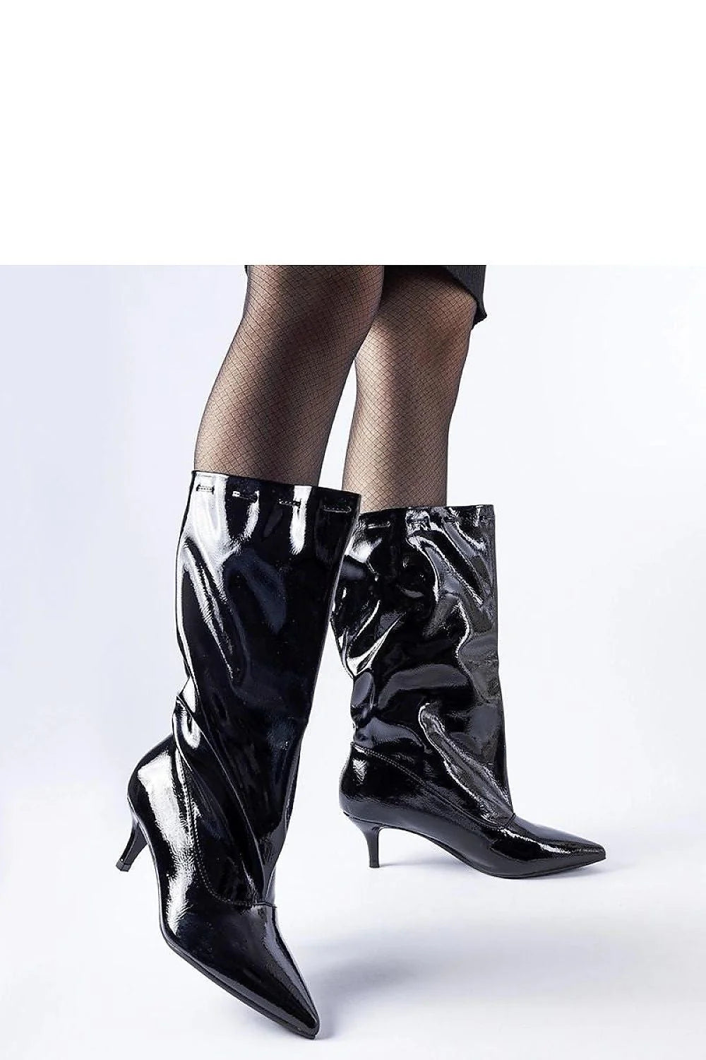 Bottes élégantes à talon aiguille cuir vernis noir femmes mode design audacieux occasions spéciales hiver automne été