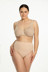 culottes amincissantes taille haute seamless gainante invisible microfibre nude beige lissante confortable elastique douce maintien discret silhouette affinee