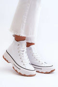 Baskets montantes plateforme haute design moderne style urbain pour femmes tige 11 cm semelle 4.5 cm