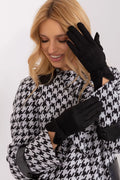 Gants élégants pour femme en tissu lisse isolé, Bretelles décoratives nœuds poignets, Fleur brodée index, Coton 60% Élasthanne 5% Polyester 35%, Noir uni, Occasions formelles, Coupe ajustée, Matière douce, Design raffiné, Accessoires mode femme