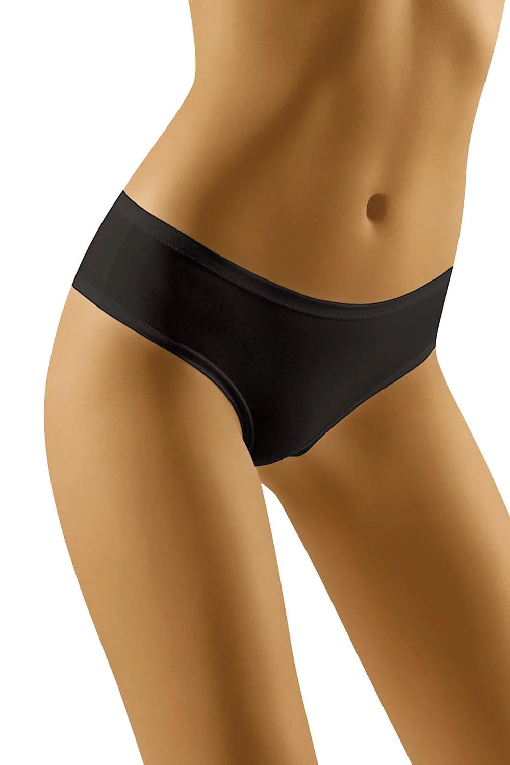 culotte femme coton lisse wolbar midi hipster noir microfibre seconde peau extensible respirante sans coutures elastique plat maintien confortable discret