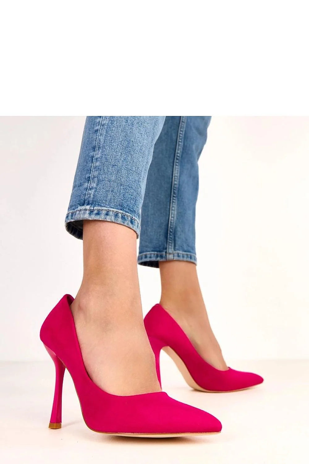escarpins femme talon aiguille onze hauteur bout pointu coupe basse cuir écologique suédé fuchsia vif stiletto élégant glamour confortable intemporel
