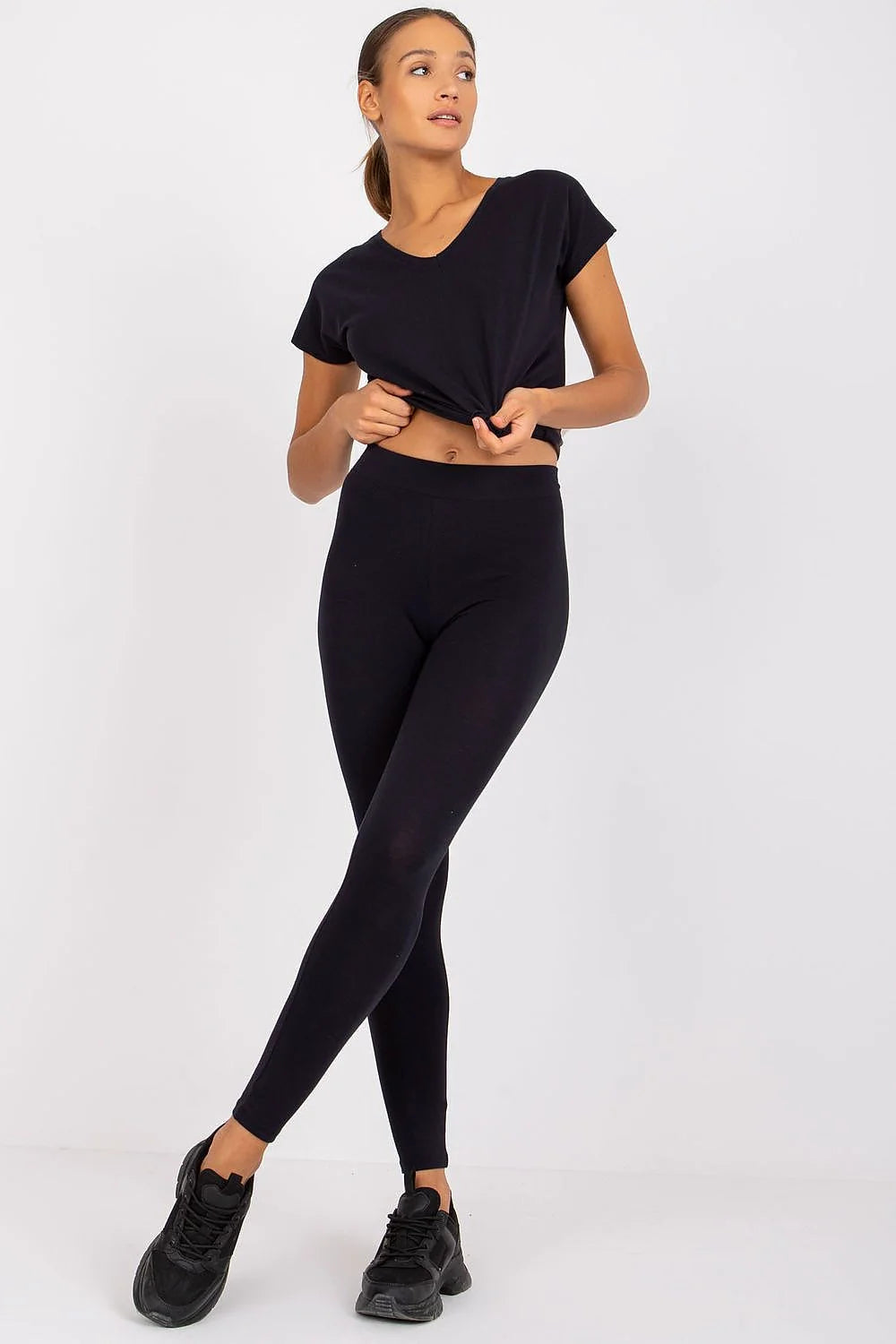Ensemble mode femme short legging vert émeraude design tendance coupe ajustée taille haute occasion décontractée