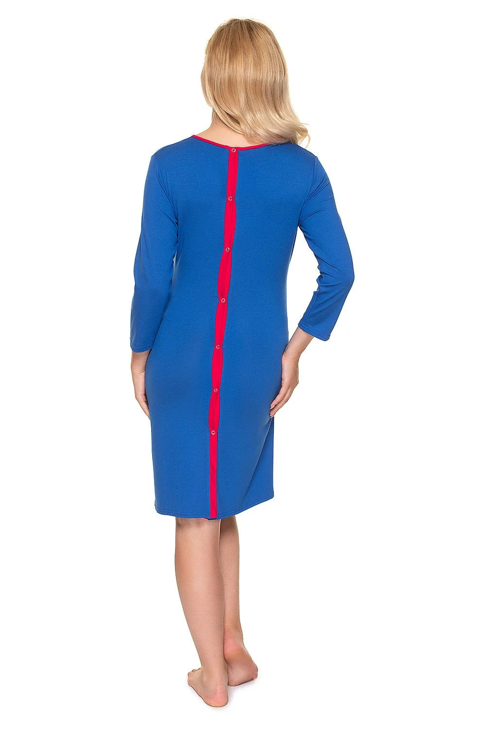 Robe de maternité jersey élégante et confortable avec boutons-pression pour futures mamans modernes et stylées