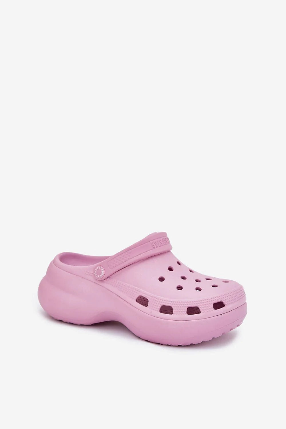 Sandales confortables pour femmes Big Star en mousse Cros Lite rose pâle perforées semelle épaisse style décontracté
