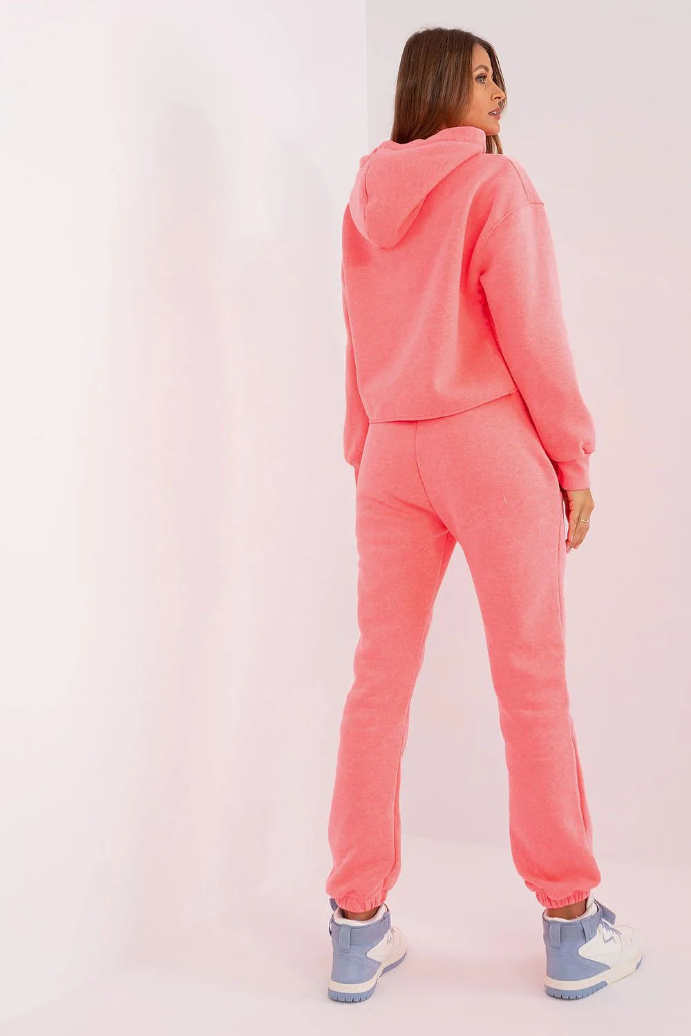 Ensemble de survêtement Ex Moda pour femme, hoodie et pantalon de jogging, rose vibrant, style urbain, confort maximal