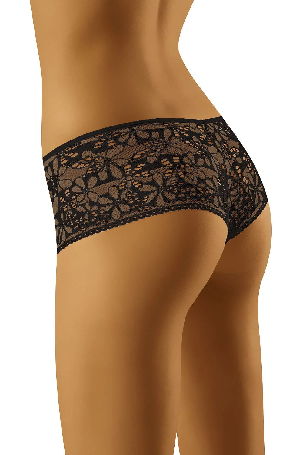 Culotte femme dentelle noire florale échancrée élégante sexy confort moderne lingerie romantique transparente chic
