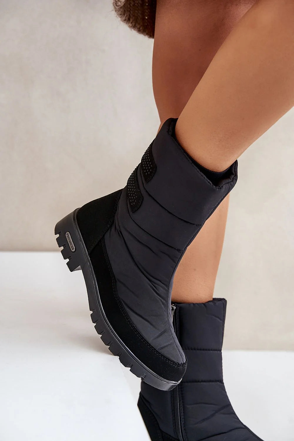 Bottes de neige Step in style femmes style moderne fonctionnel talon plat fourrure doublure semelle cramponnée
