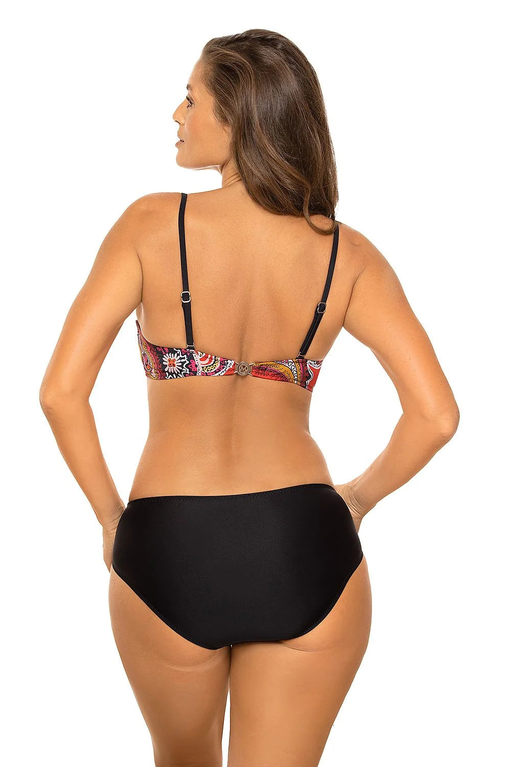Maillot de bain deux pièces femme couleurs vibrantes Marko soutien-gorge push-up bretelles détachables culotte haute tissu italien Carvico Tessuti