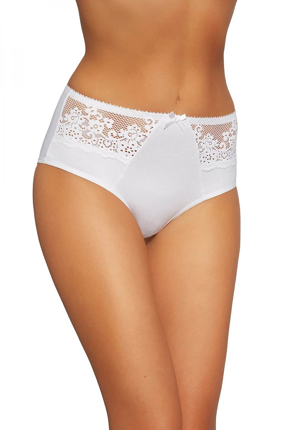 Culotte Gabidar femme coton dentelle floral coupe haute taille ajustable confortable lingerie élégante intime blanc S M L XL XXL