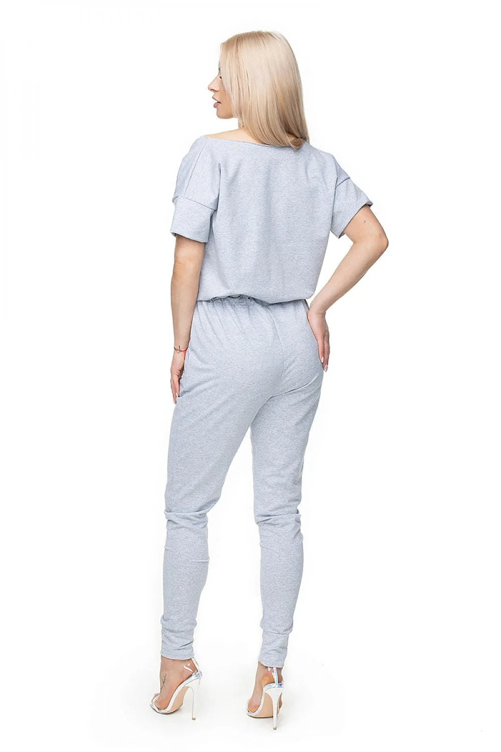 Combinaison Pee Ka Boo Femme Design Moderne Décontracté Tissu Doux Confortable Gris Clair Occasions Multiples