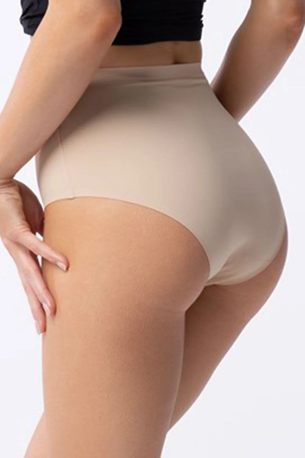 culotte Julimex taille haute nude beige microfibre lisse invisible maintien gainant maille respirante finition sans couture