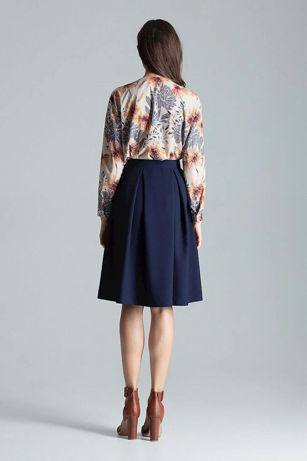 Jupe évasée polyester rouge bordeaux chic et élégante taille ajustable femme mode tendance moderne