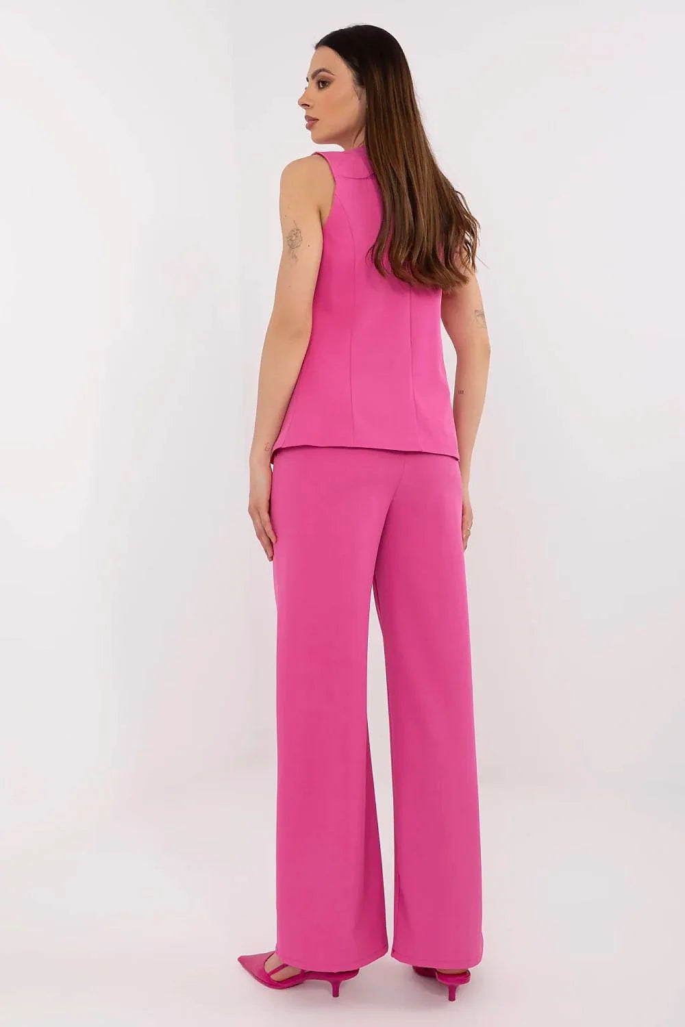Ensemble Italy Moda pour femme en rose fuchsia, style élégant et moderne, polyester et élasthanne, occasion semi-formelle
