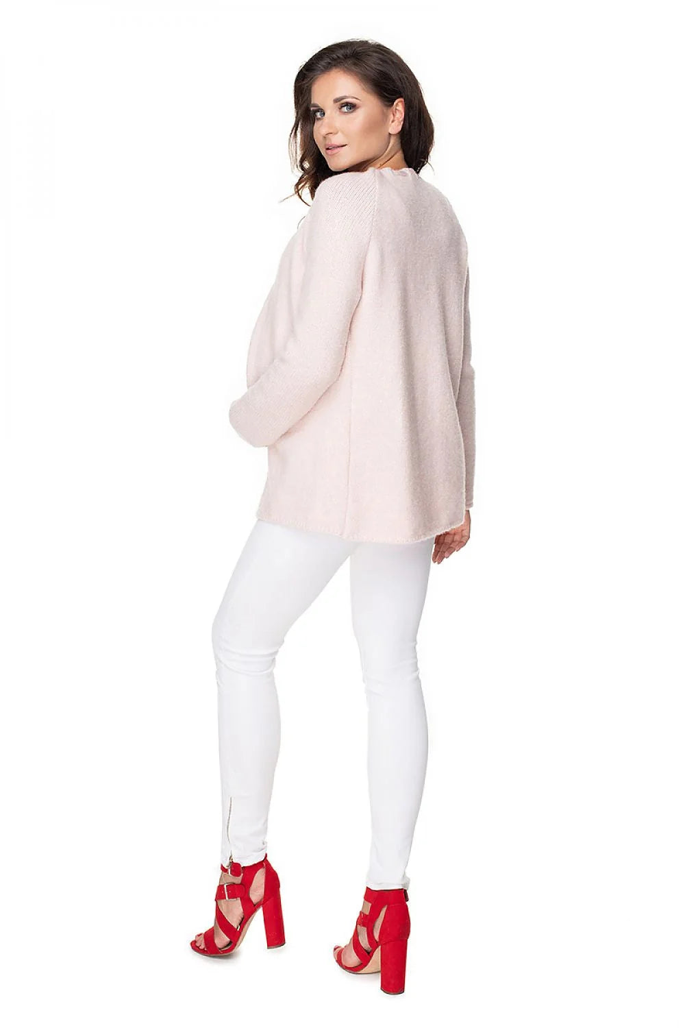 Cardigan de grossesse en acrylique et polyamide, style casual, respirant, doux, idéal futures mamans