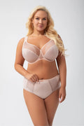 Culottes Gorsenia Lingerie Taille Haute Microfibre Dentelle Nude Élégance Confort Été Hiver Fille Femme