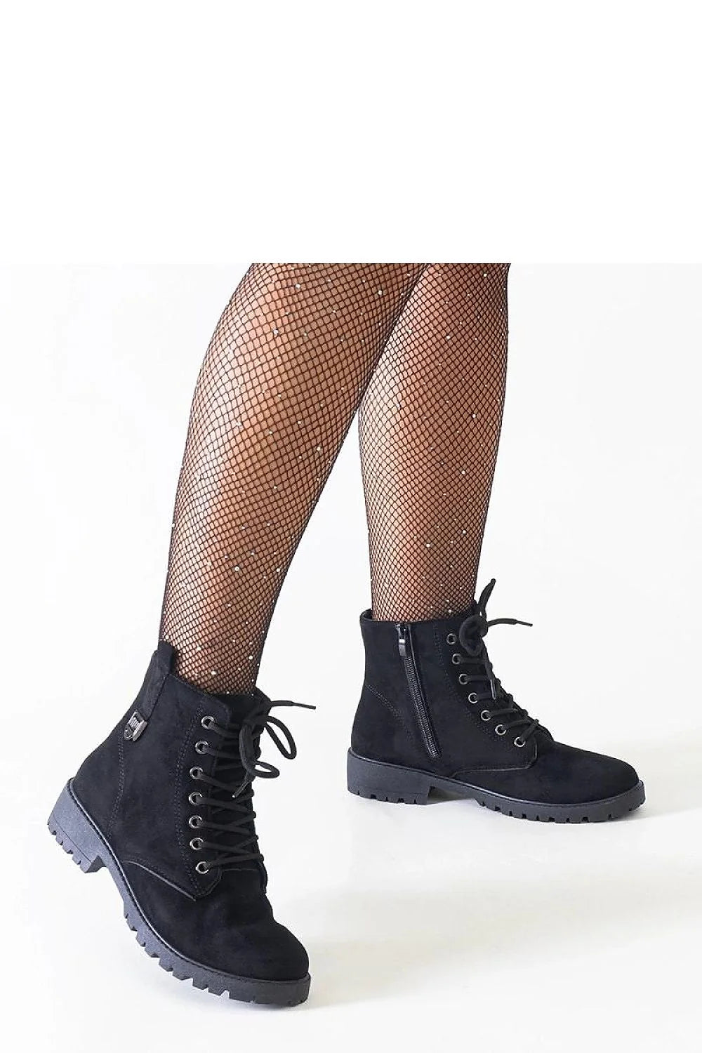 Bottines noires en suède pour femme, style combat, talon plat, doublure chaude, résistant à la pluie et à la neige, occasion quotidienne et habillée