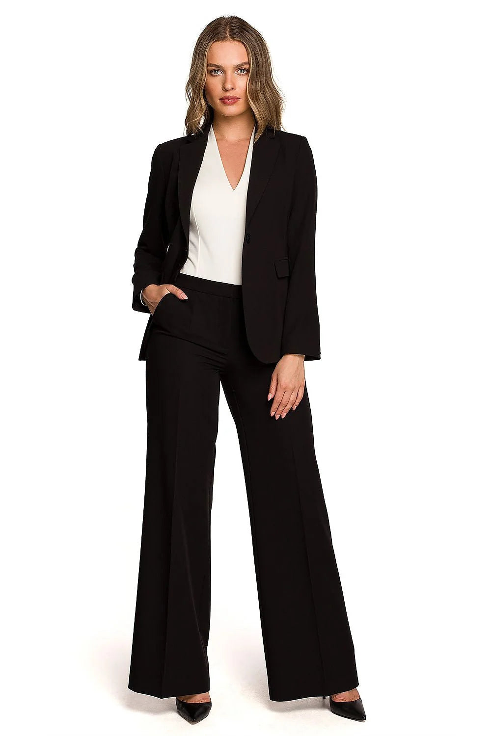 Blazer femme Stylove vert émeraude classique élégant veste ajustée doublée élasthanne polyester viscose taille L M S XL XXL