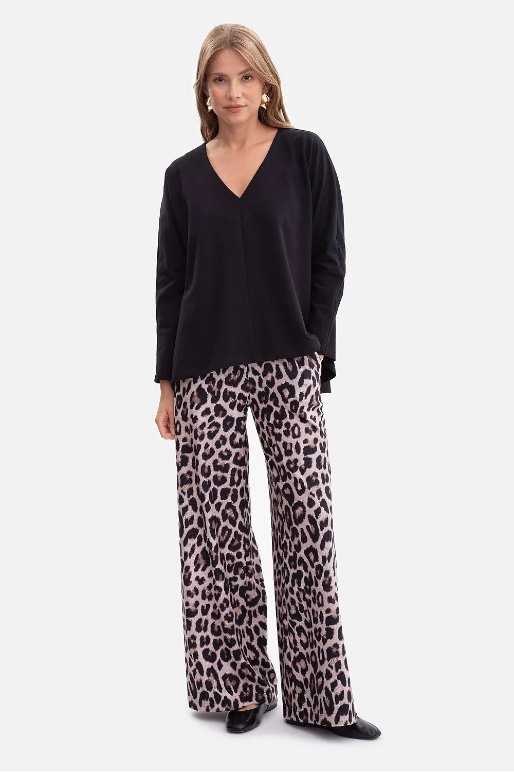chemisier femme jersey 260g bouclette doux aéré confortable enfilable sans poches sans doublure décontracté coupe ample oversize décolleté V