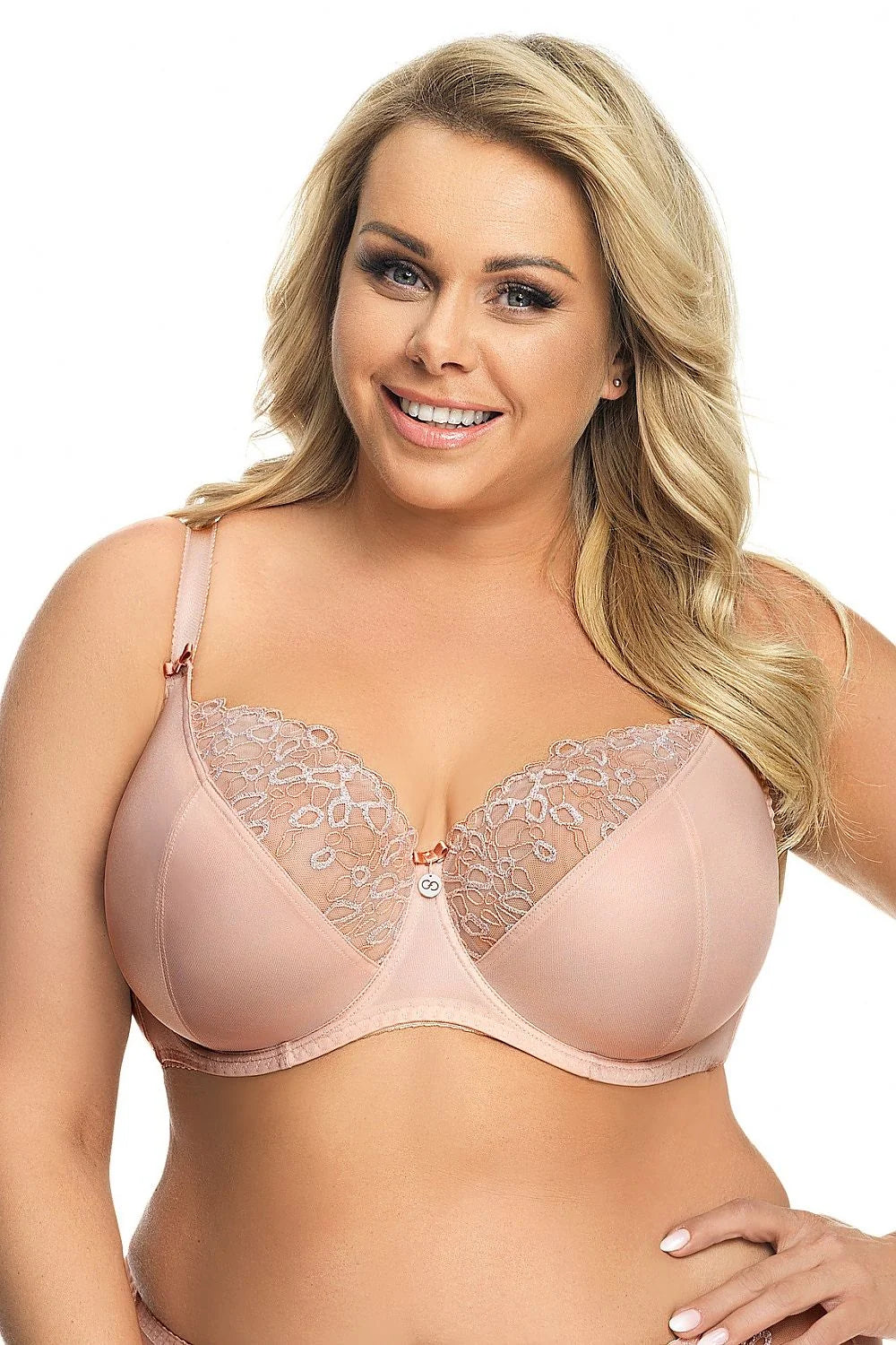 Soutien-gorge Gorsenia Soft à armatures nude rosé dentelle microfibre ajustables bijou中央 femme lingerie mode