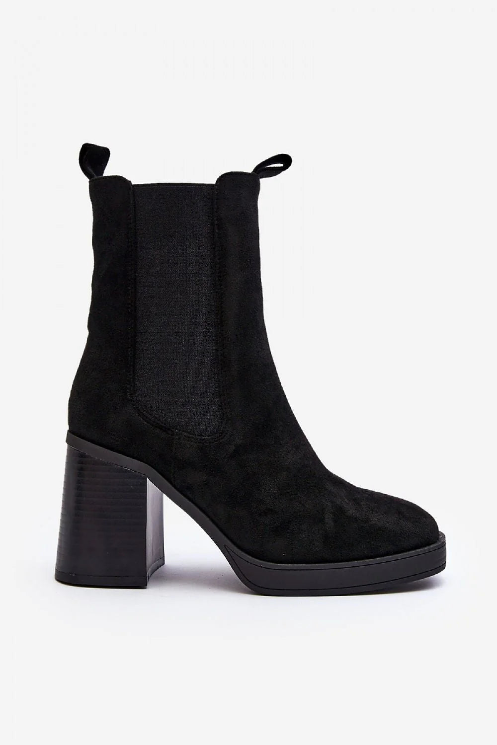 bottines femme suédine écolo talon carré haut chelsea cheville arrondi semelle caoutchouc zip latéral empiècements élastiques doublure sac matelassé dorée