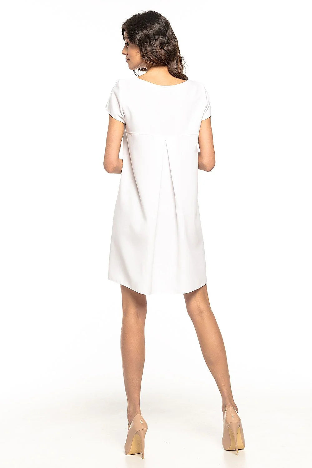 Robe grise en polyester élégante et décontractée manches courtes tendance pour femme mode actuelle