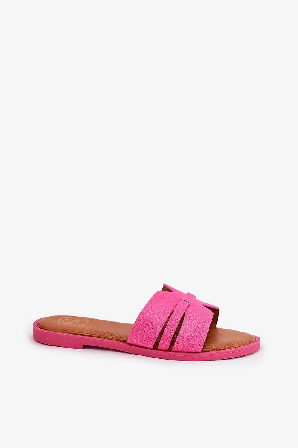 Sandales pour femmes été rose vif cuir suédé confortables style minimaliste occasions décontractées