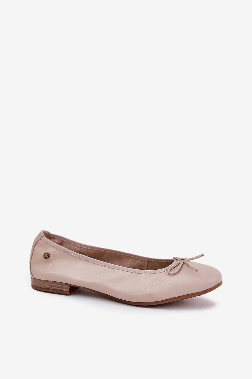 Ballerines élégantes pour femmes en cuir naturel style intemporel confort maximal talon plat nœud délicat beige occasionnels variés