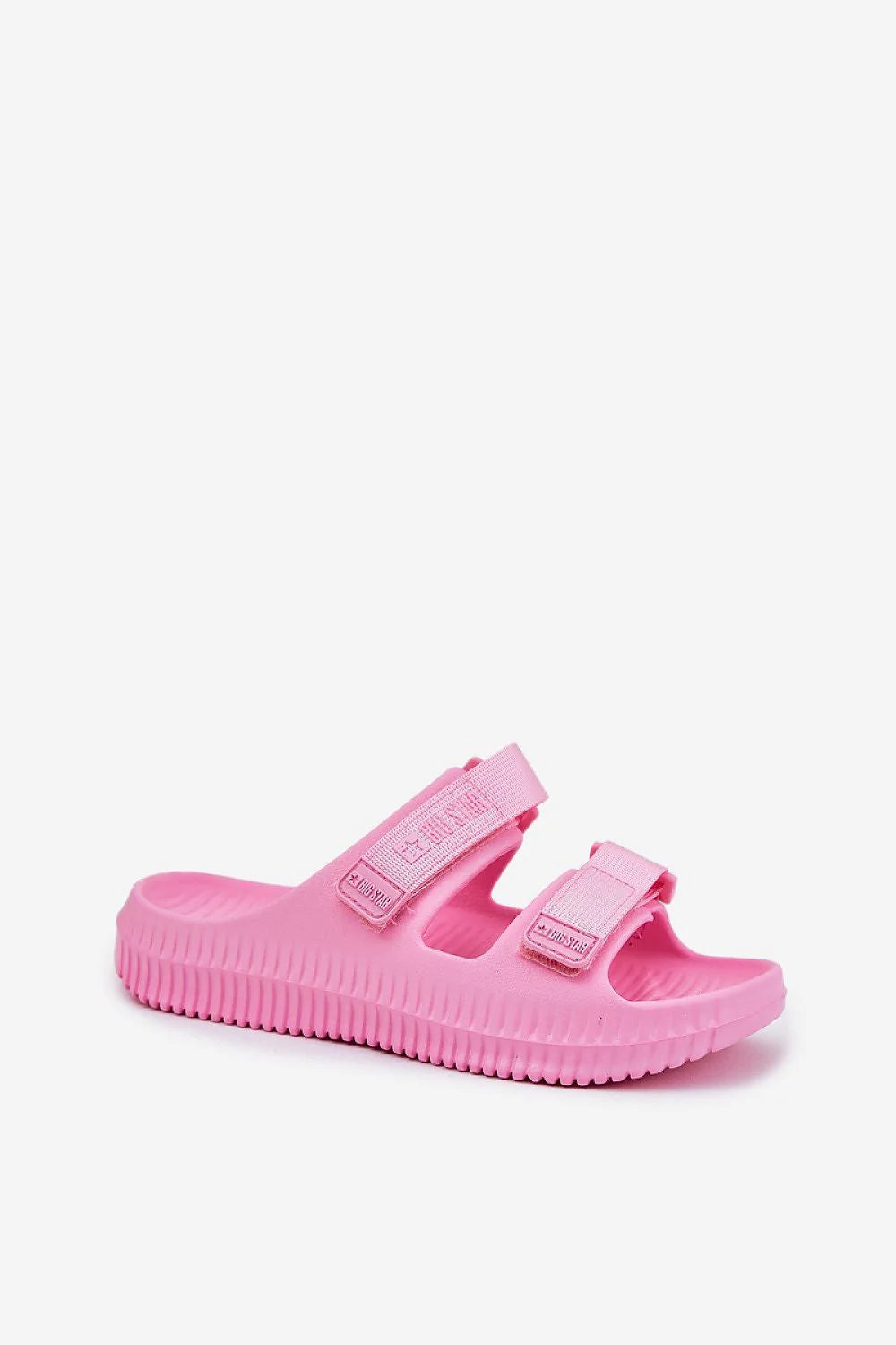 Sandales femmes style décontracté tongs mousse rose vif deux brides ajustables confort plage vacances été