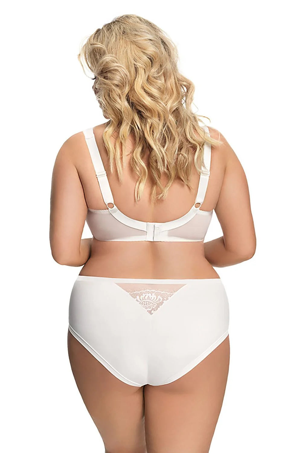 Ensemble lingerie femme dentelle tulle blanc élégance confort ajustable soutien-gorge culotte maintien optimal