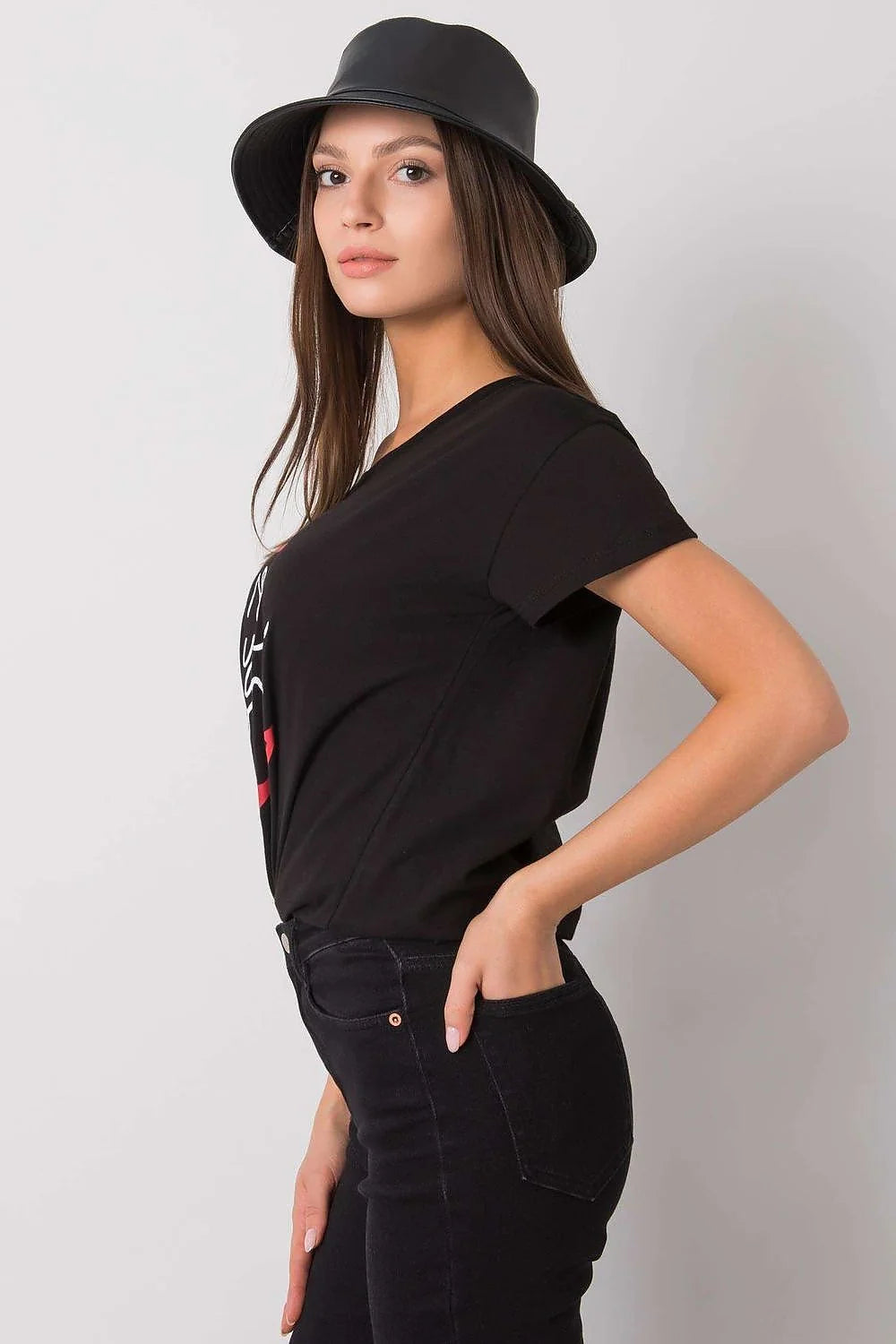 T-shirt pour femme design ancre 'sea you soon' vert menthe manches courtes col rond ajusté