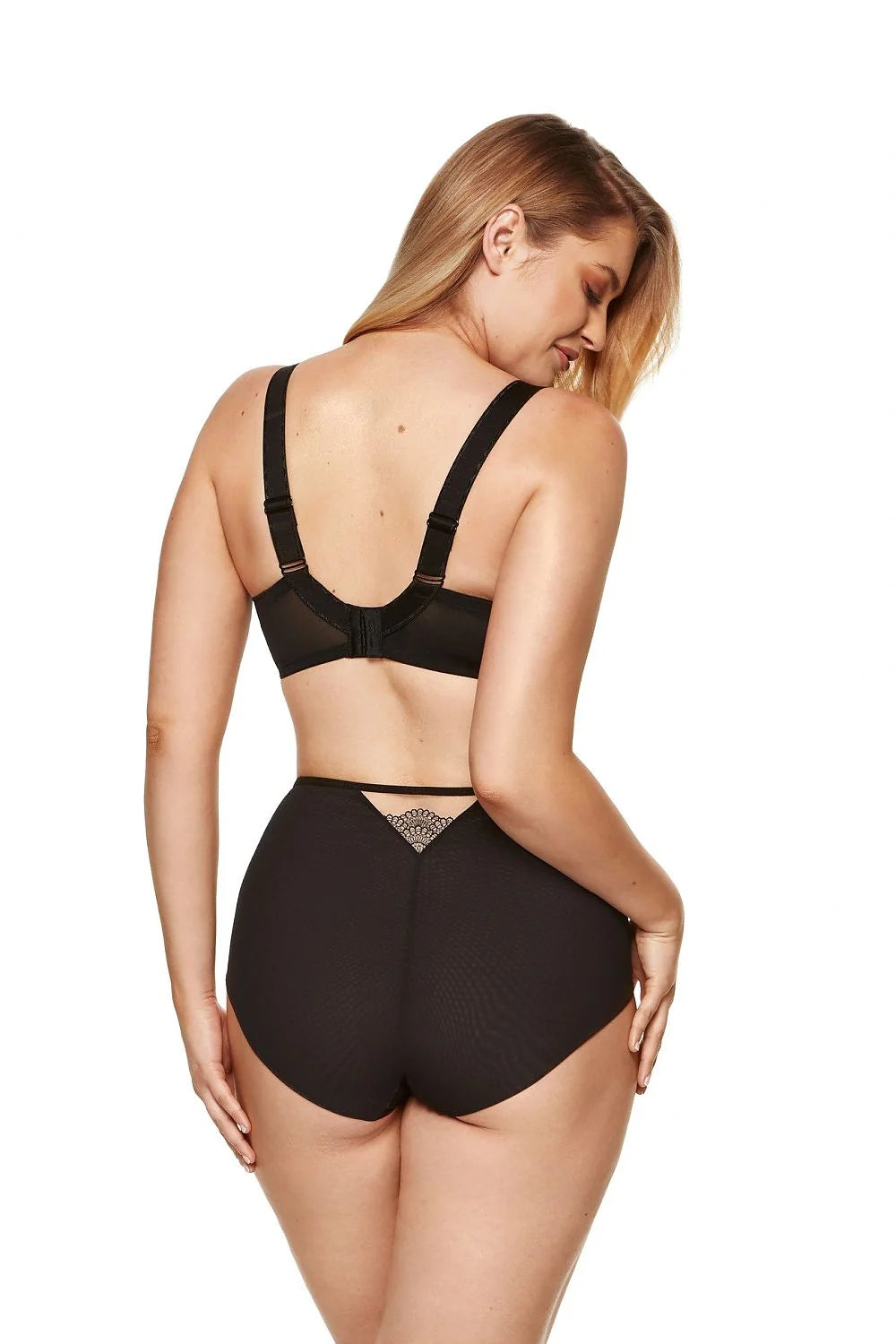 Culotte taille haute Gorteks tulle dentelle florale élégante lingerie femme confort Taille Hanche 36-52