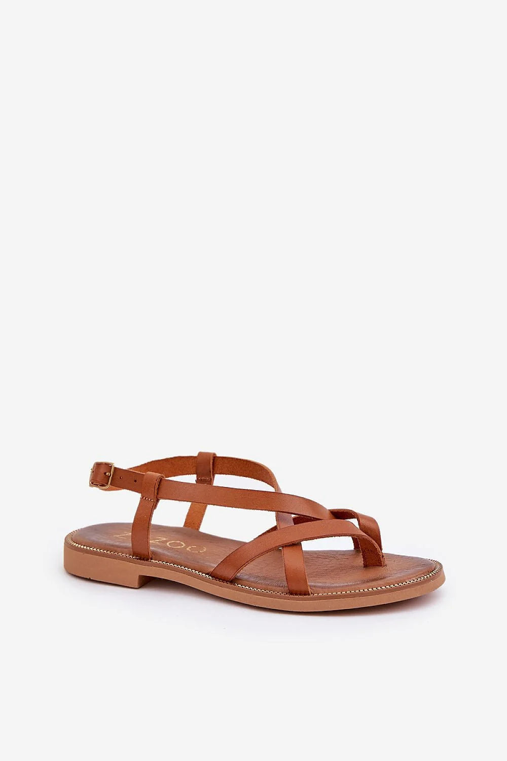Sandales plates en cuir naturel femme style minimaliste ajustables lanières croisées talon bas 1 cm sandales été élégantes