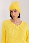 bonnet hiver chaud tressé acrylique angora jaune vif slouchy femme torsade strass dorés grosse maille extensible confortable élégant isolant thermique