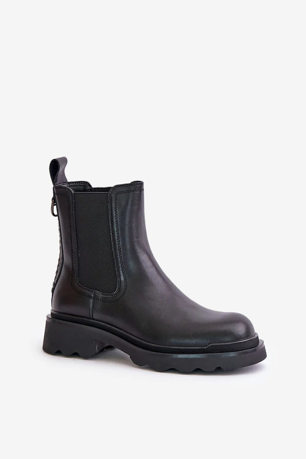 Bottines Jodhpur Step in style pour femme, cuir naturel, design moderne, talon plat, occasion quotidienne, style élégant